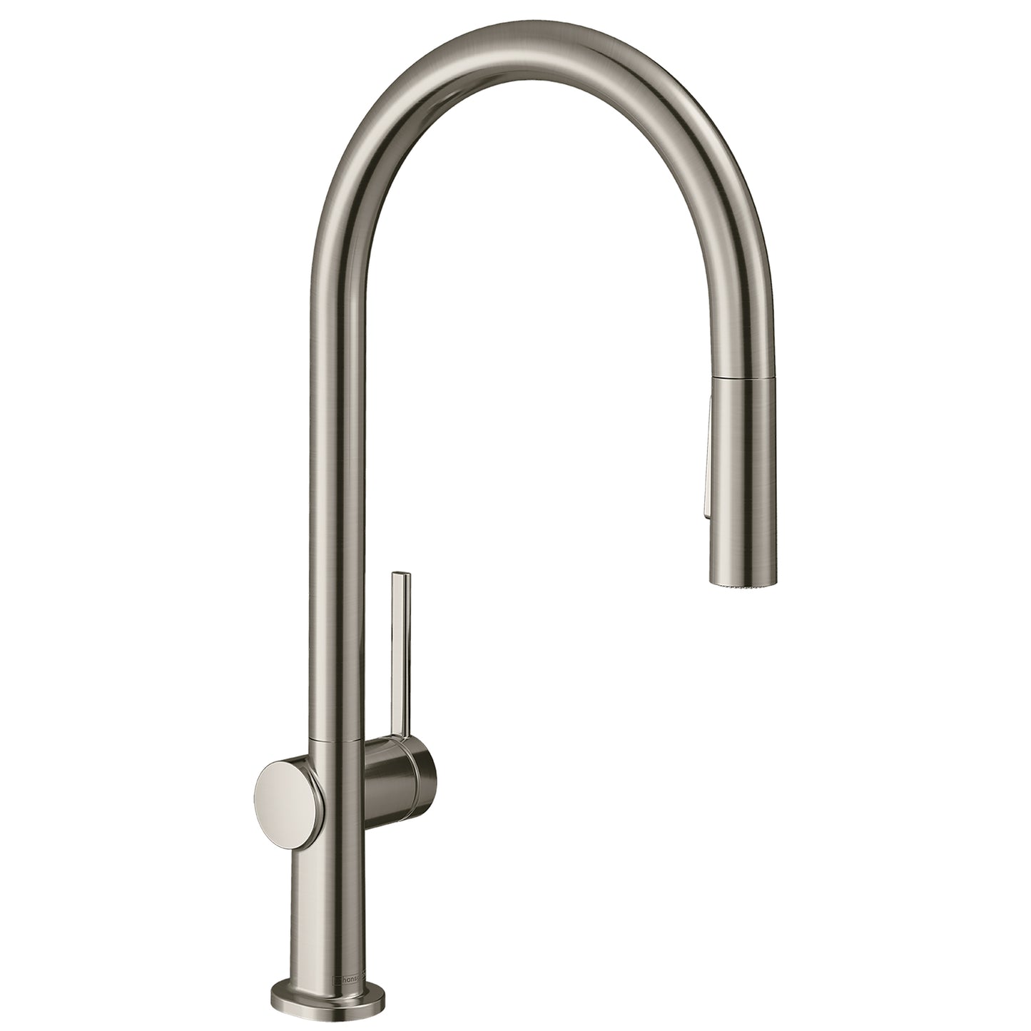 HANSGROHE 72857801 Talis N HighArc Kitchen Faucet, O-Style 2-Spray Pull-Down, 1.5 GPM in Steel Optic