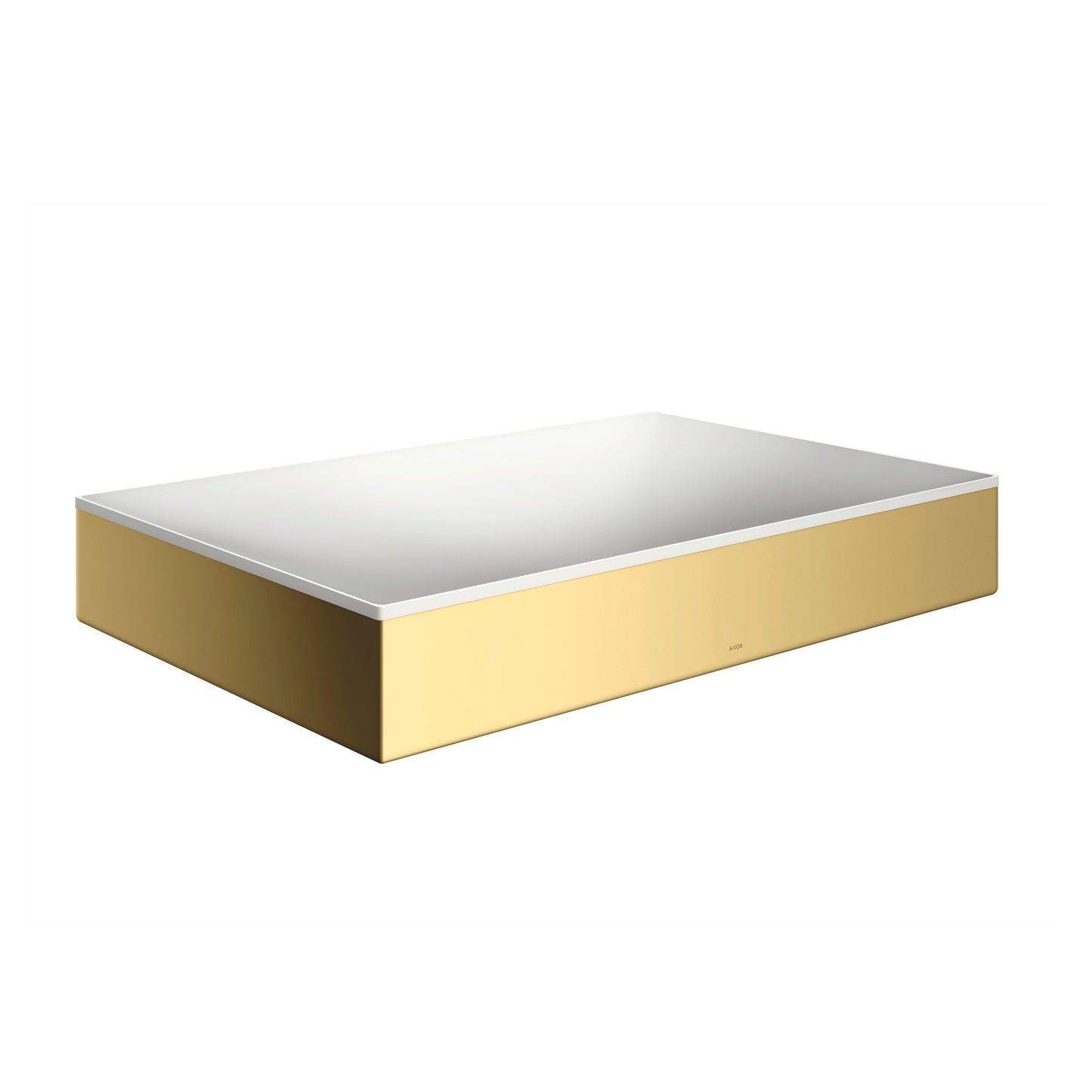 AXOR Suite Sinks Square Sink without Overflow, 23 5/8" x 15 3/4" in Polished Gold Optic