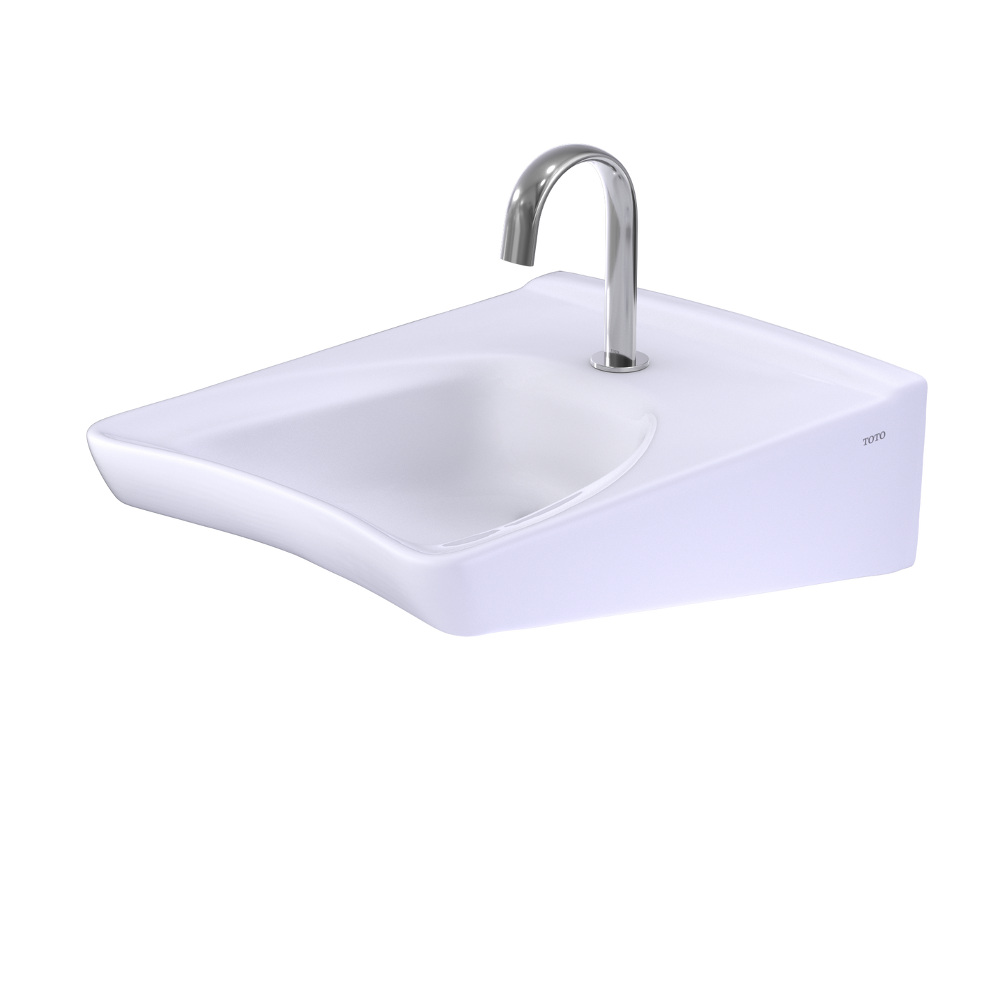 TOTO LT308#01 Commercial Wall-Mount Bathroom Sink For Single Hole Faucets -
