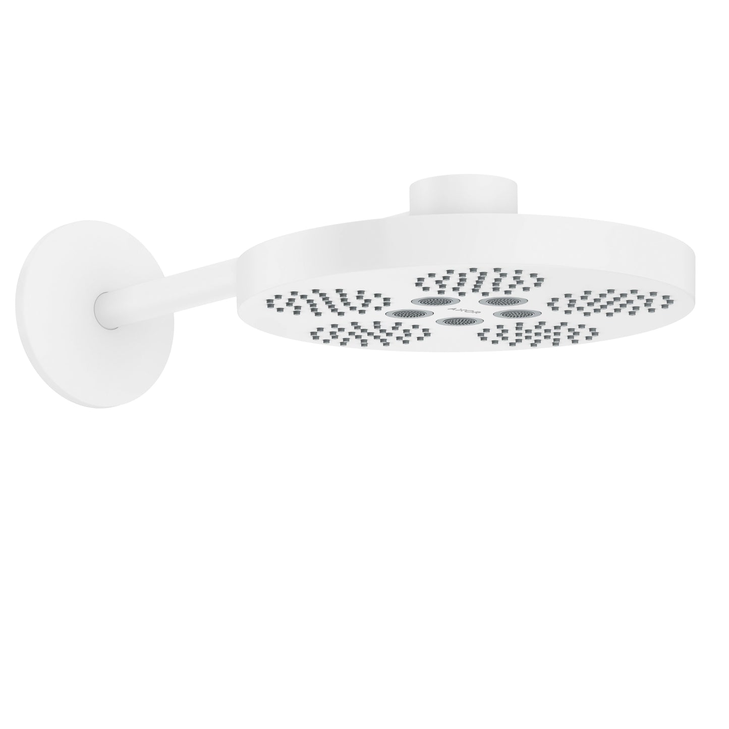 AXOR ONE Showerhead 280 2-Jet with Showerarm Trim, 1.75 GPM in Matte White