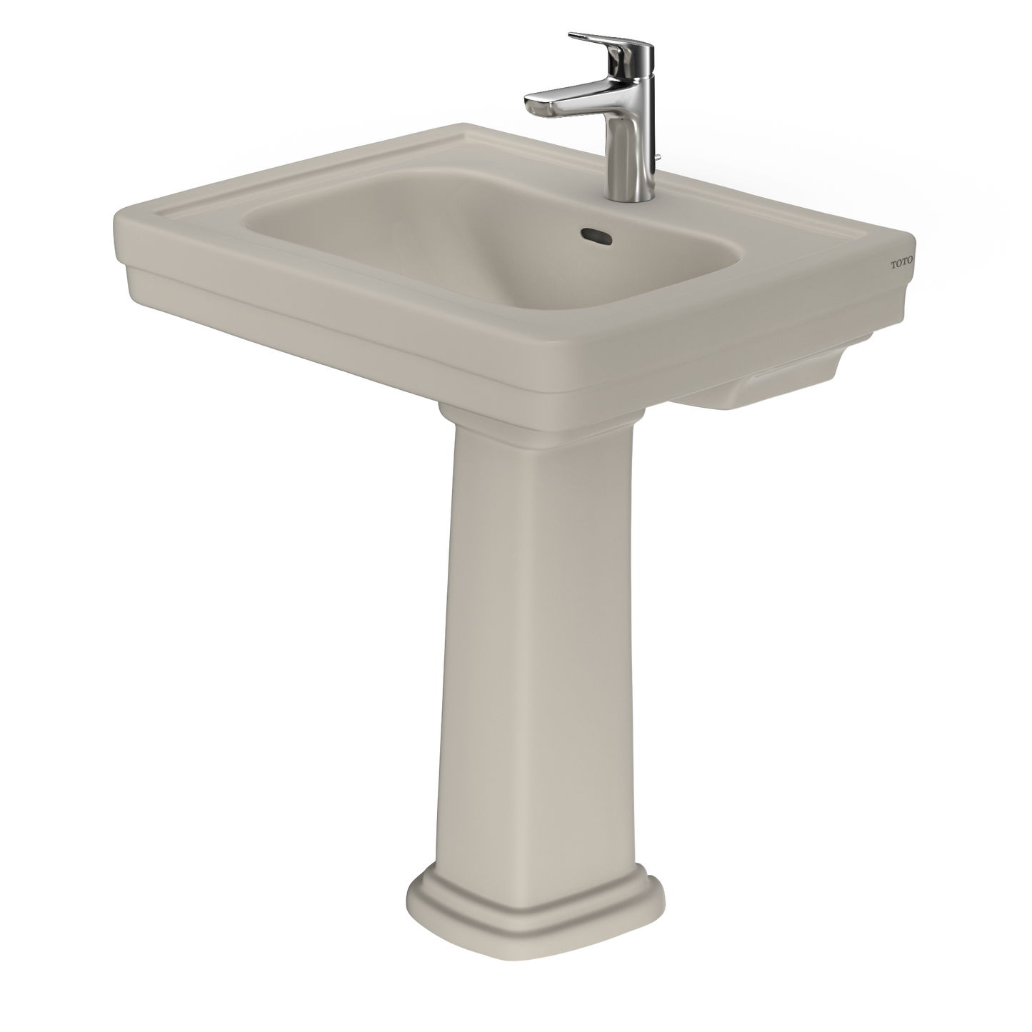 TOTO LPT530N#03 Promenade 27-1/2" X 22-1/4" Rectangular Pedestal Bathroom Sink For Single Hole Faucets - Bone