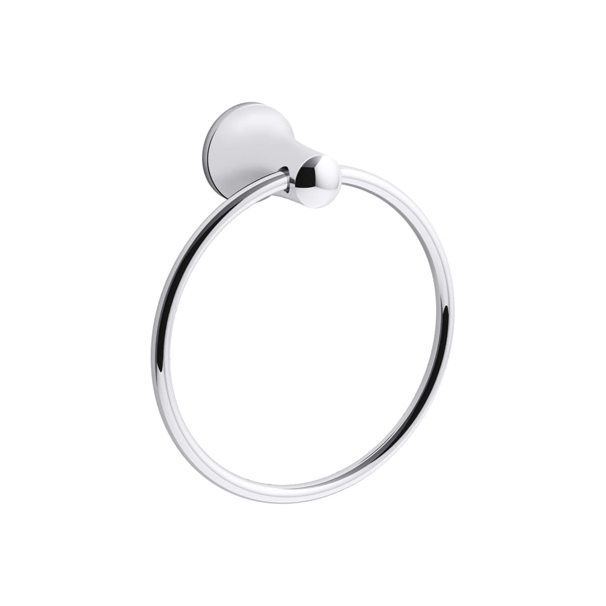 KOHLER K-21955-CP Tempered 6-7/8" Wall Mounted Towel Ring - Polished Chrome