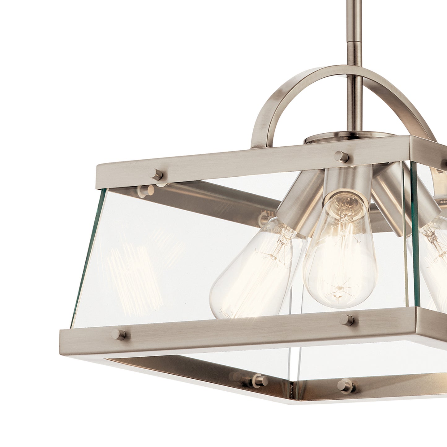 KICHLER 52125CLP Darton Three Light Pendant/Semi Flush Mount Classic Pewter