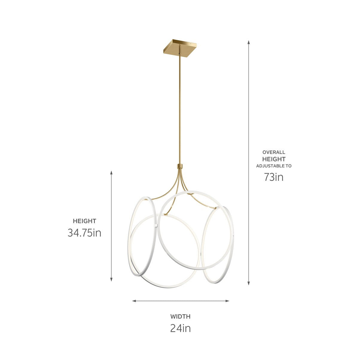 KICHLER 83348WH Ciri Led Pendant White