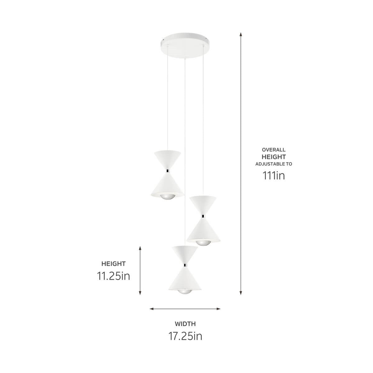 KICHLER 84114MWH Kordan Led Pendant Matte White