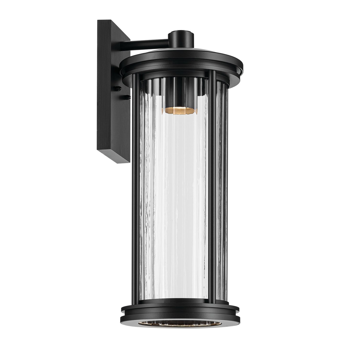 KICHLER 59024BKDS Barras One Light Outdoor Wall Mount Black