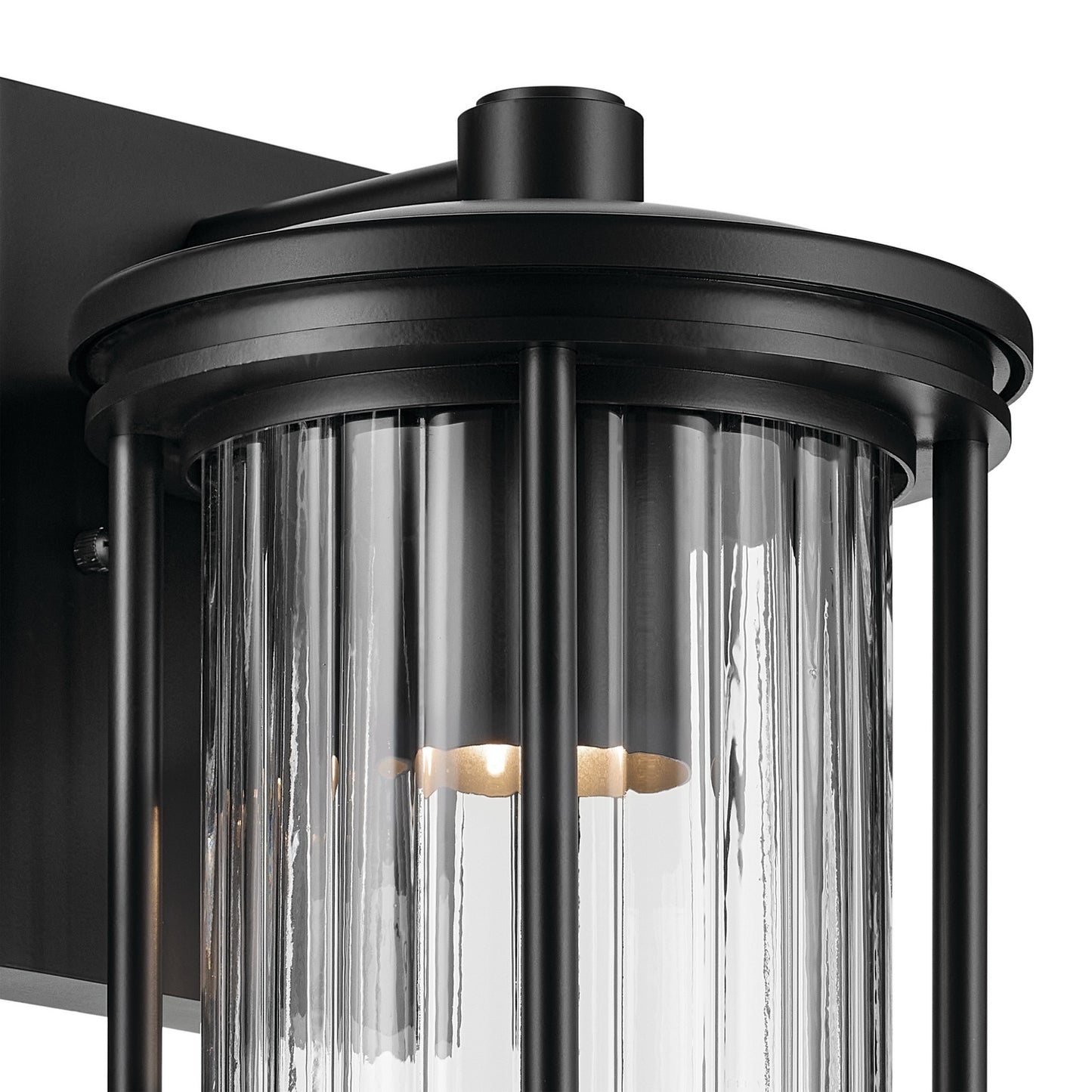 KICHLER 59023BKDS Barras One Light Outdoor Wall Mount Black