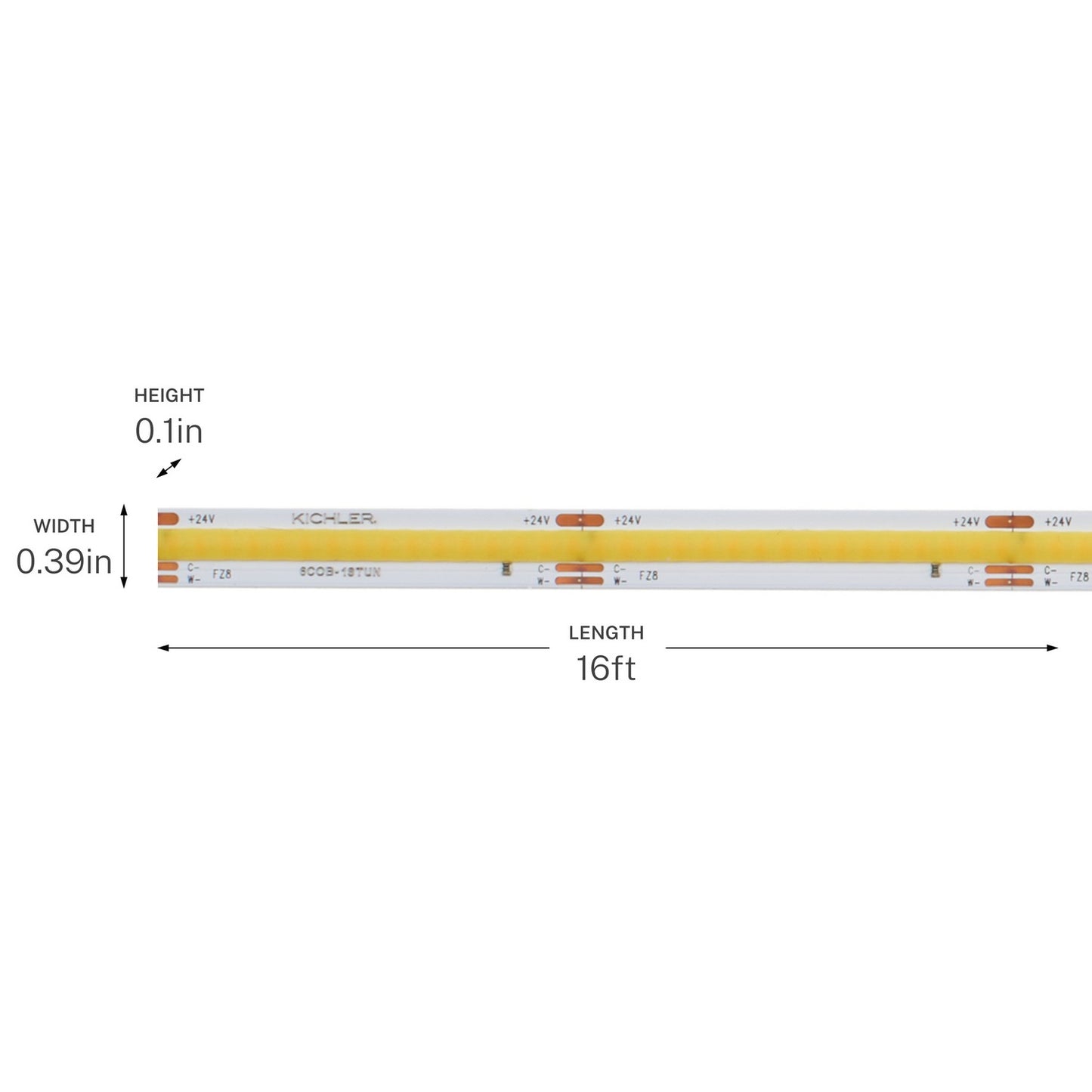 KICHLER 6COB116HTUNWH Tunable Dry Tape 24V Led Tape Light White