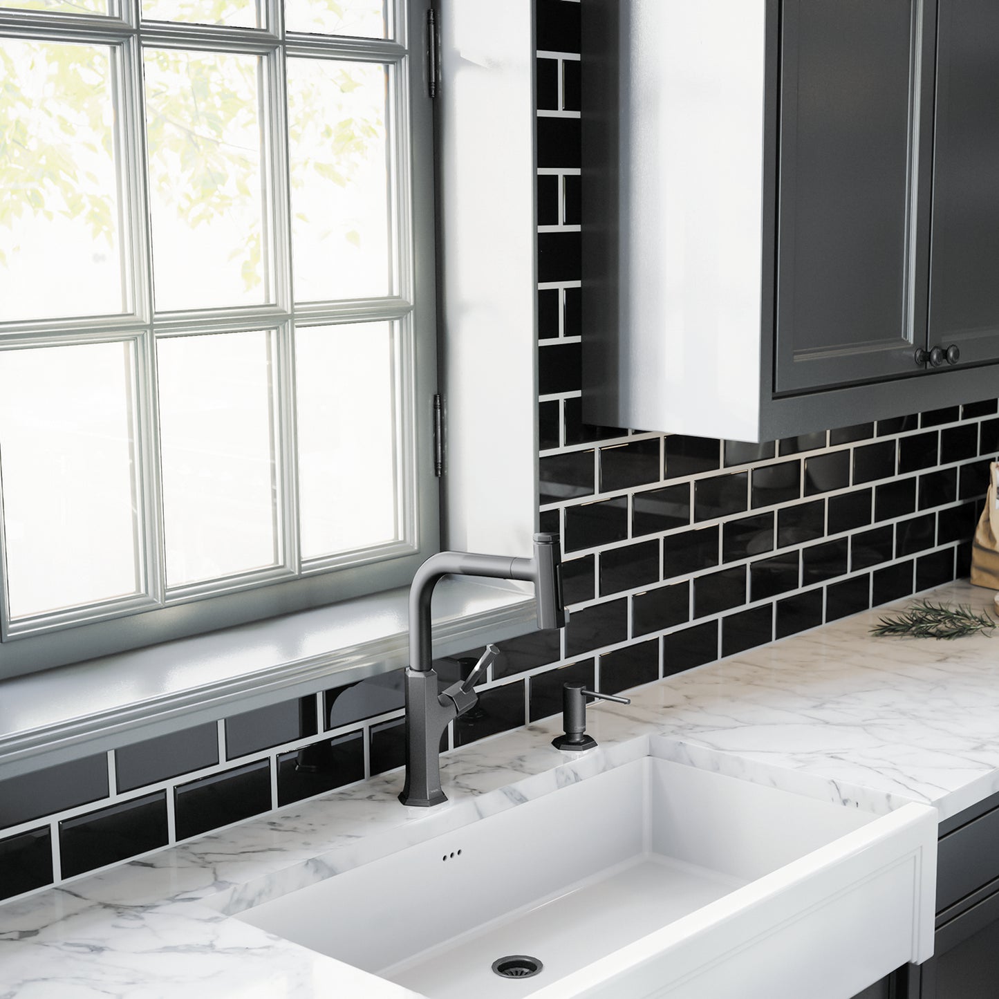 HANSGROHE 04855670 Matte Black Locarno Transitional Kitchen Faucet 1.75 GPM