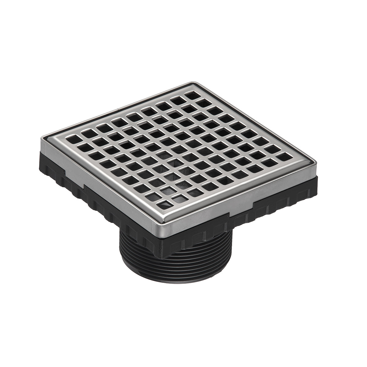 INFINITY DRAIN LQ4-2 PS LQD 4 4"x4" LQ4 Squares Pattern Strainer-2" Throat in Polished Stainless Steel