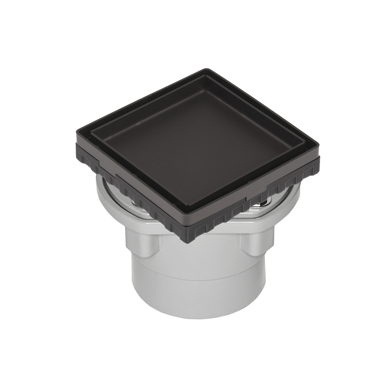 INFINITY DRAIN LTD4-2P ORB LTD 4 4" x 4" LTD 4 Tile Insert Complete Kit in Oil Rubbed Bronze with PVC Drain Body, 2" Outlet