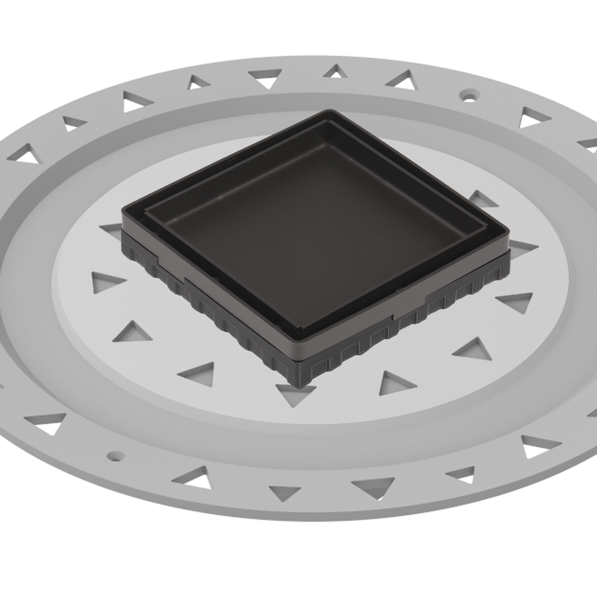 INFINITY DRAIN LTD4 BP ORB LTD 4 4" x 4" LTD 4 Tile Insert Complete Kit in Oil Rubbed Bronze with PVC Bonded Flange, 2", 3" and 4" Outlet