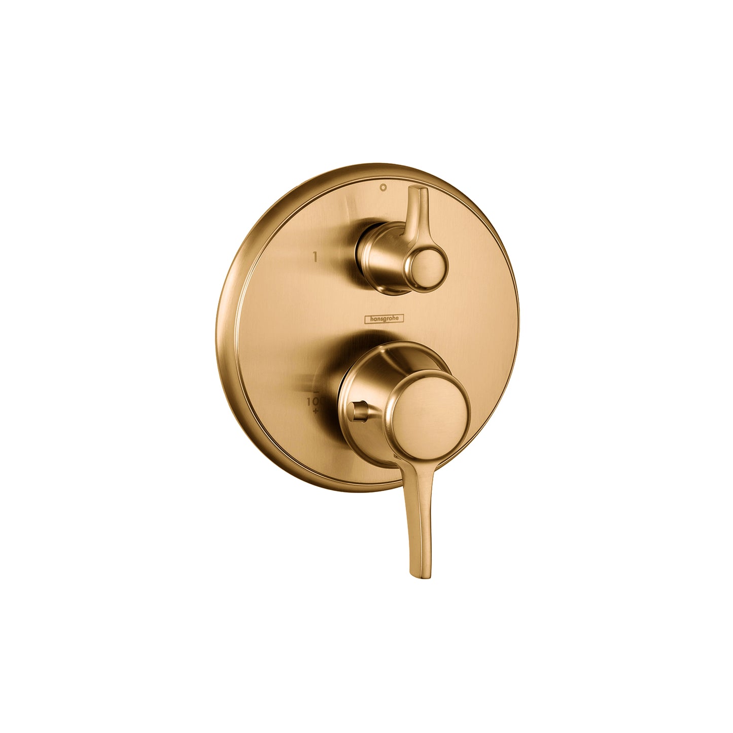HANSGROHE 15752141 Ecostat Classic Thermostatic Trim with Volume Control, Round - Brushed Bronze
