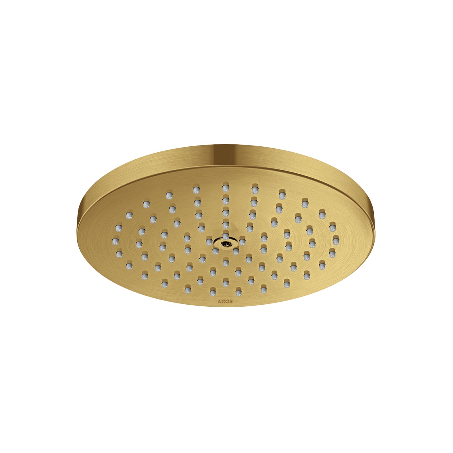 AXOR 28615251 ShowerSolutions Showerhead 180 1-Jet Powder Rain, 2.5 GPM - Brushed Gold Optic