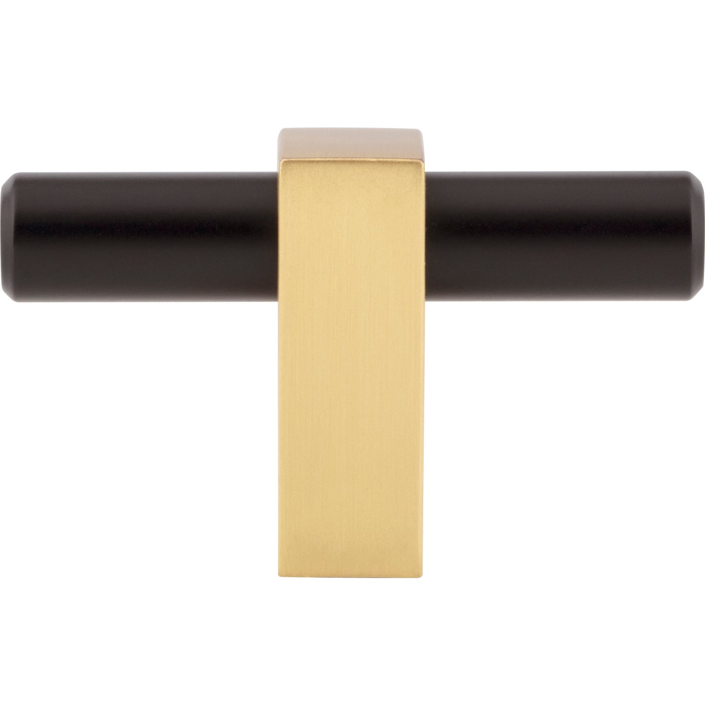JEFFREY ALEXANDER 478T-MBBG Larkin 2 2-3/8" Length Bar Knob - Matte Black w/Brushed Gold