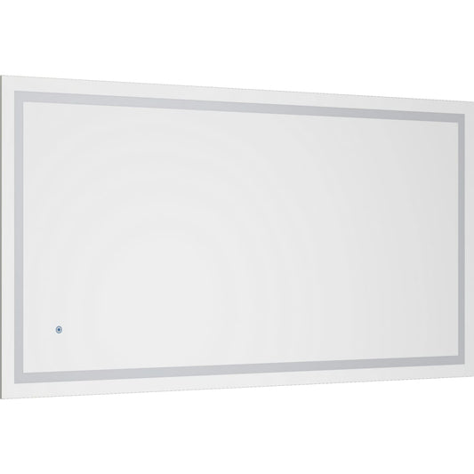 Miseno MNO4824LED 48" W x 24" H Rectangular Frameless Wall Mounted Mirror with Color Temperature Adjustable LED Lighting and Anti-fog Feature