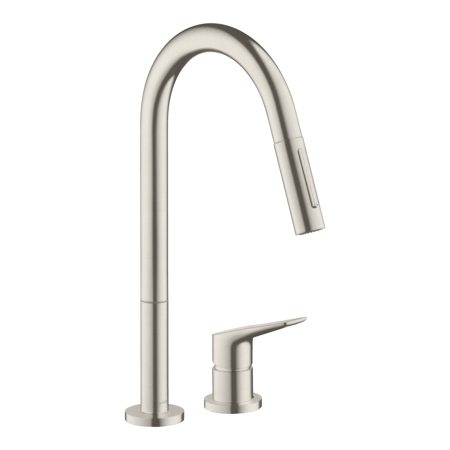 AXOR Citterio M 2-Hole Single-Handle Kitchen Faucet 2-Spray Pull-Down, 1.75 GPM in Steel Optic