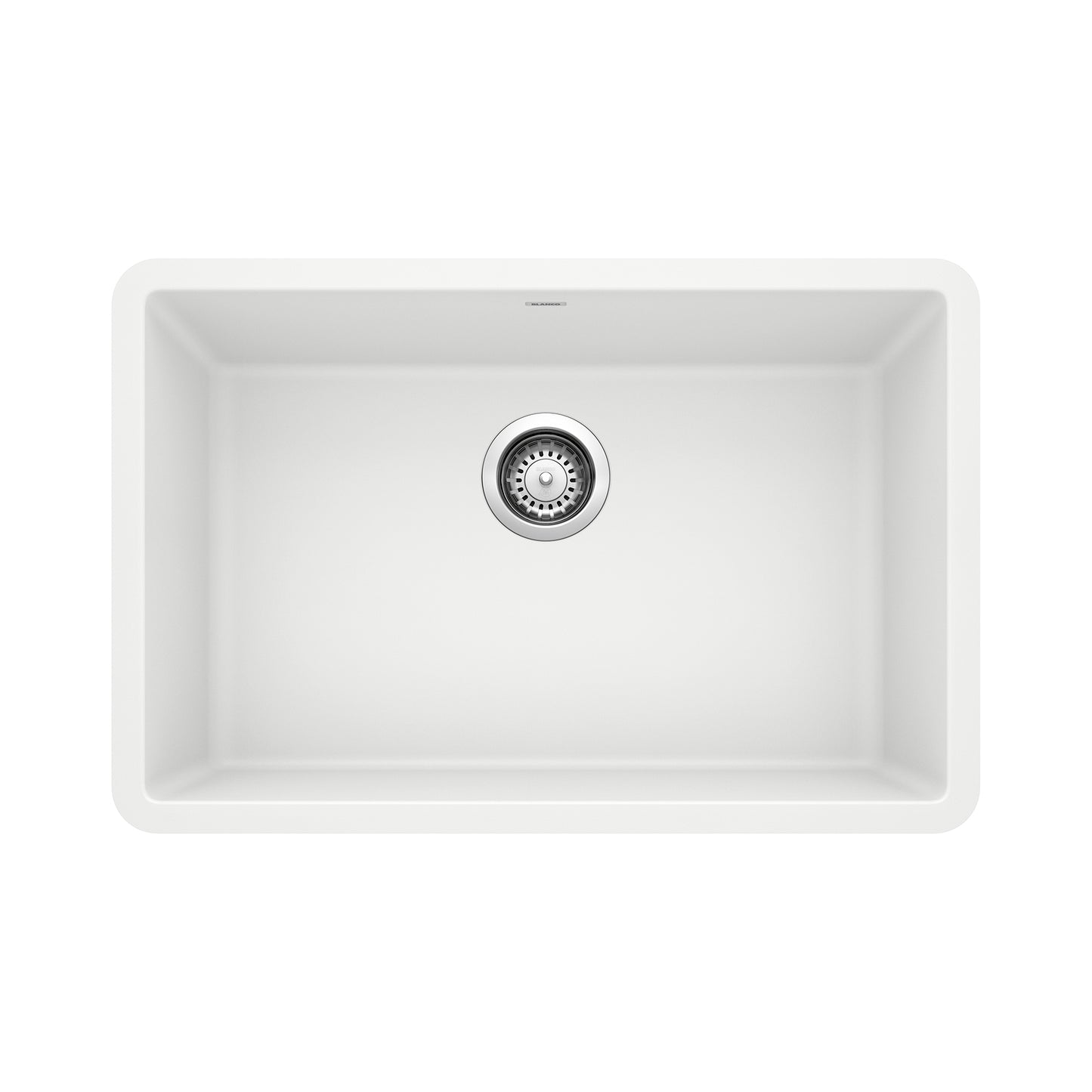BLANCO 522429 Precis Precis SILGRANIT 27" Single Bowl Undermount Kitchen Sink - White in White