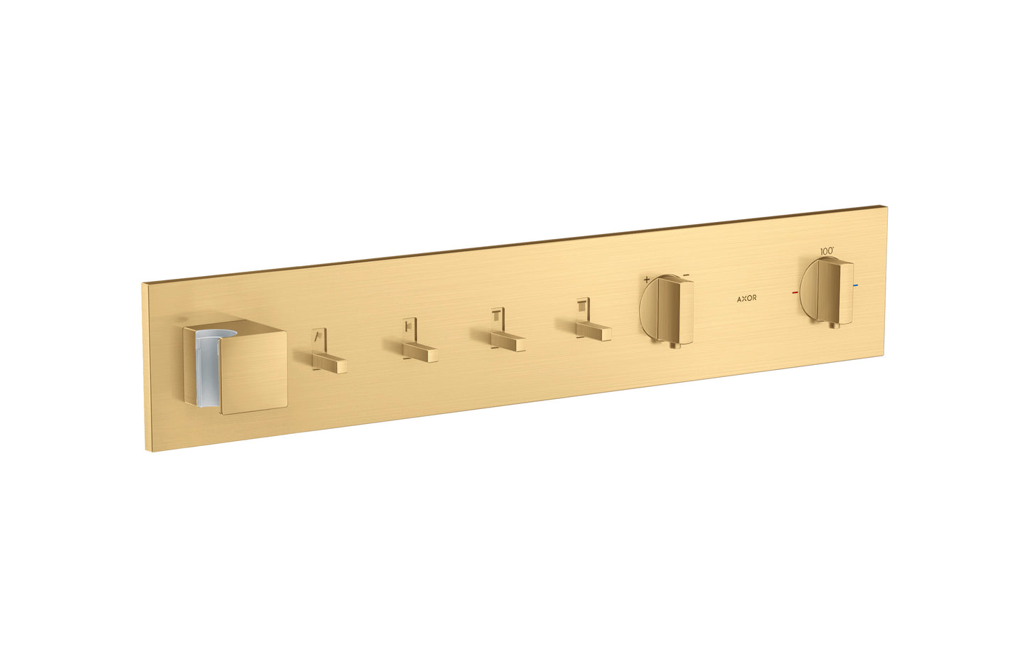 AXOR ShowerComposition Thermostatic Module Trim for 4 Functions in Brushed Gold Optic
