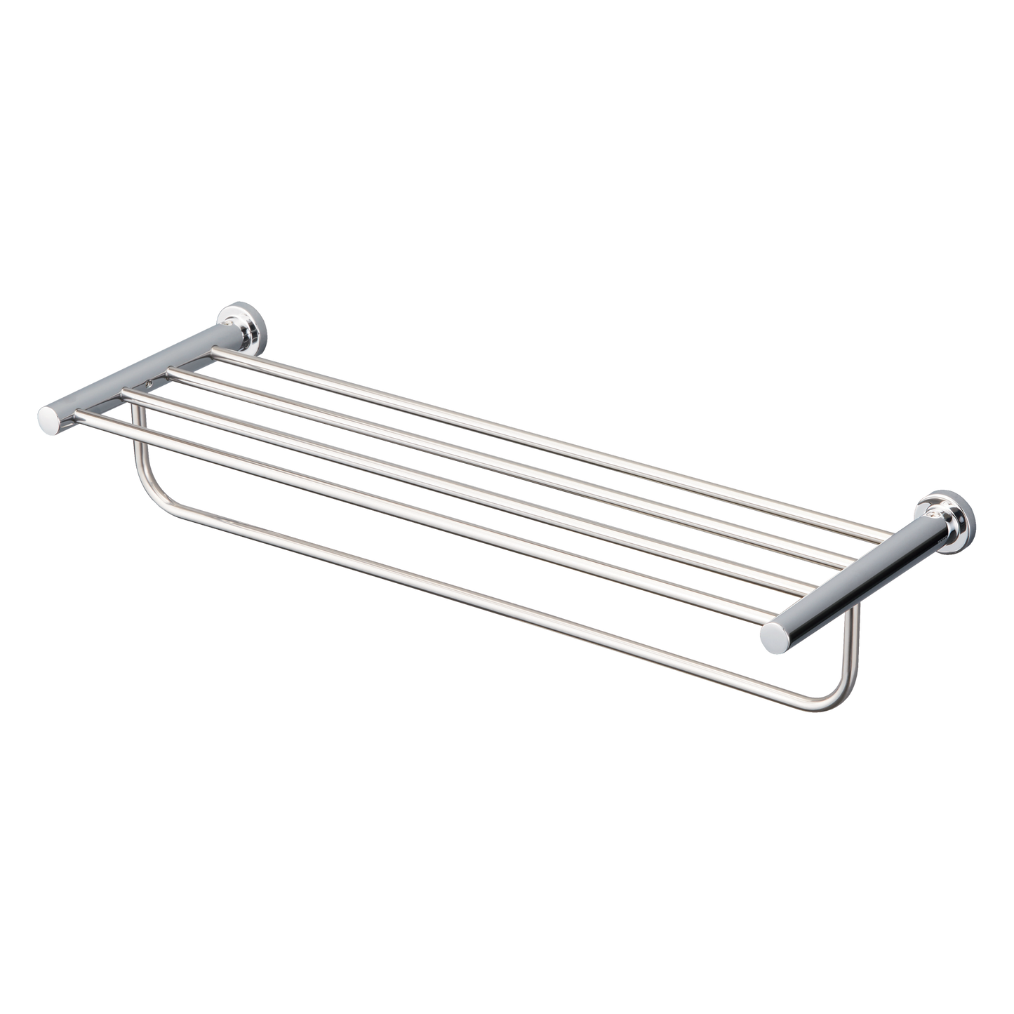 TOTO YTS406BU#CP L Series Round Towel Shelf With Hanging Bar - Polished Chrome