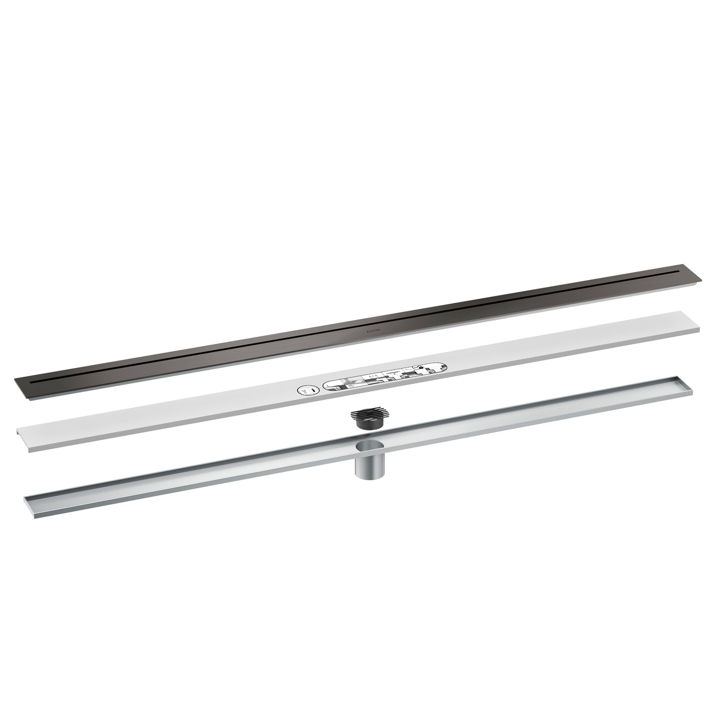 AXOR 42524341 Drains Floor Installation 47 1/4" - Brushed Black Chrome