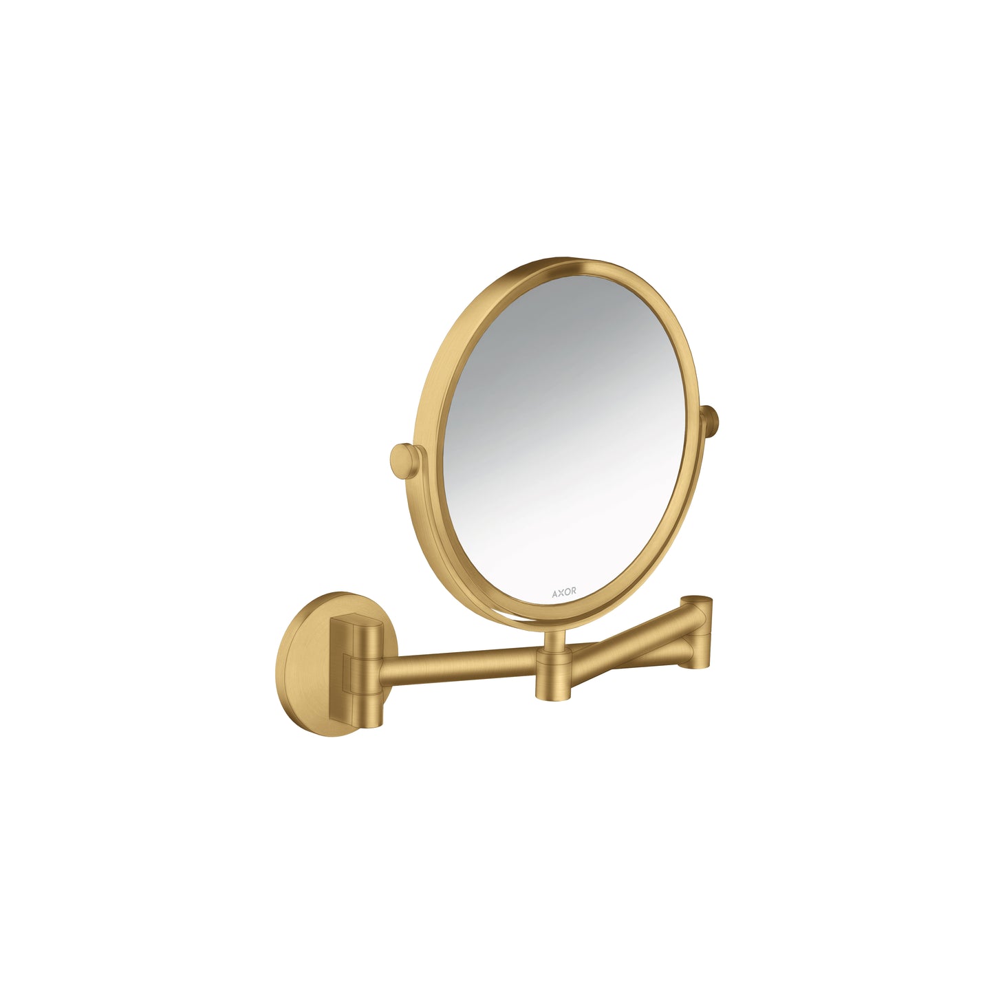 AXOR Universal Circular Shaving Mirror in Brushed Gold Optic