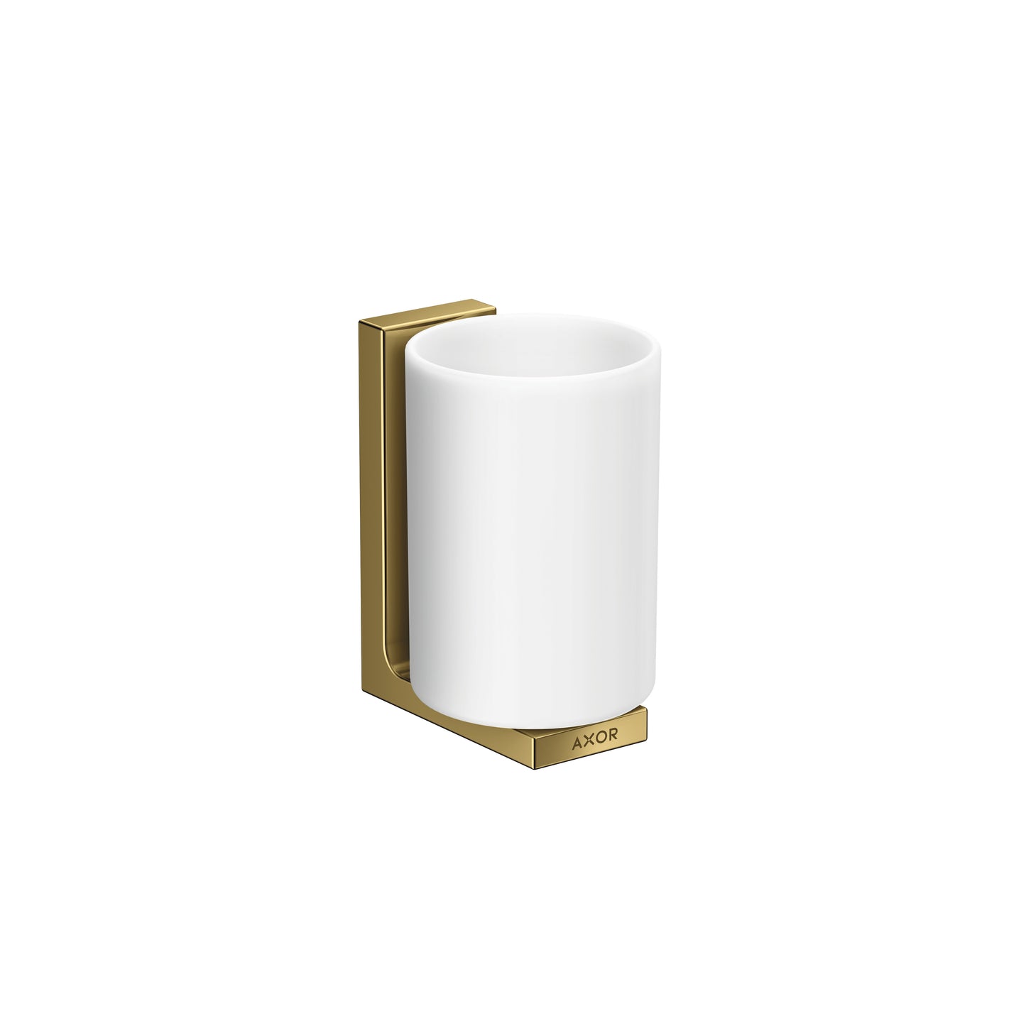 AXOR Universal Rectangular Toothbrush Tumbler in Polished Gold Optic