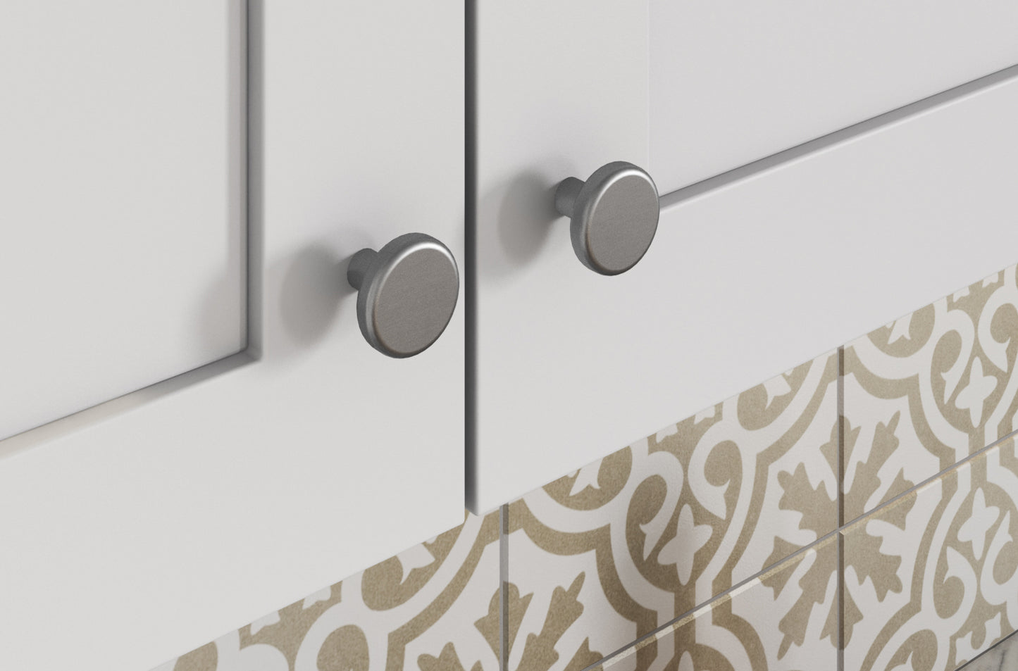 ELEMENTS 105BNBDL Gibson 1-1/4" Diameter Mushroom Knob - Brushed Pewter