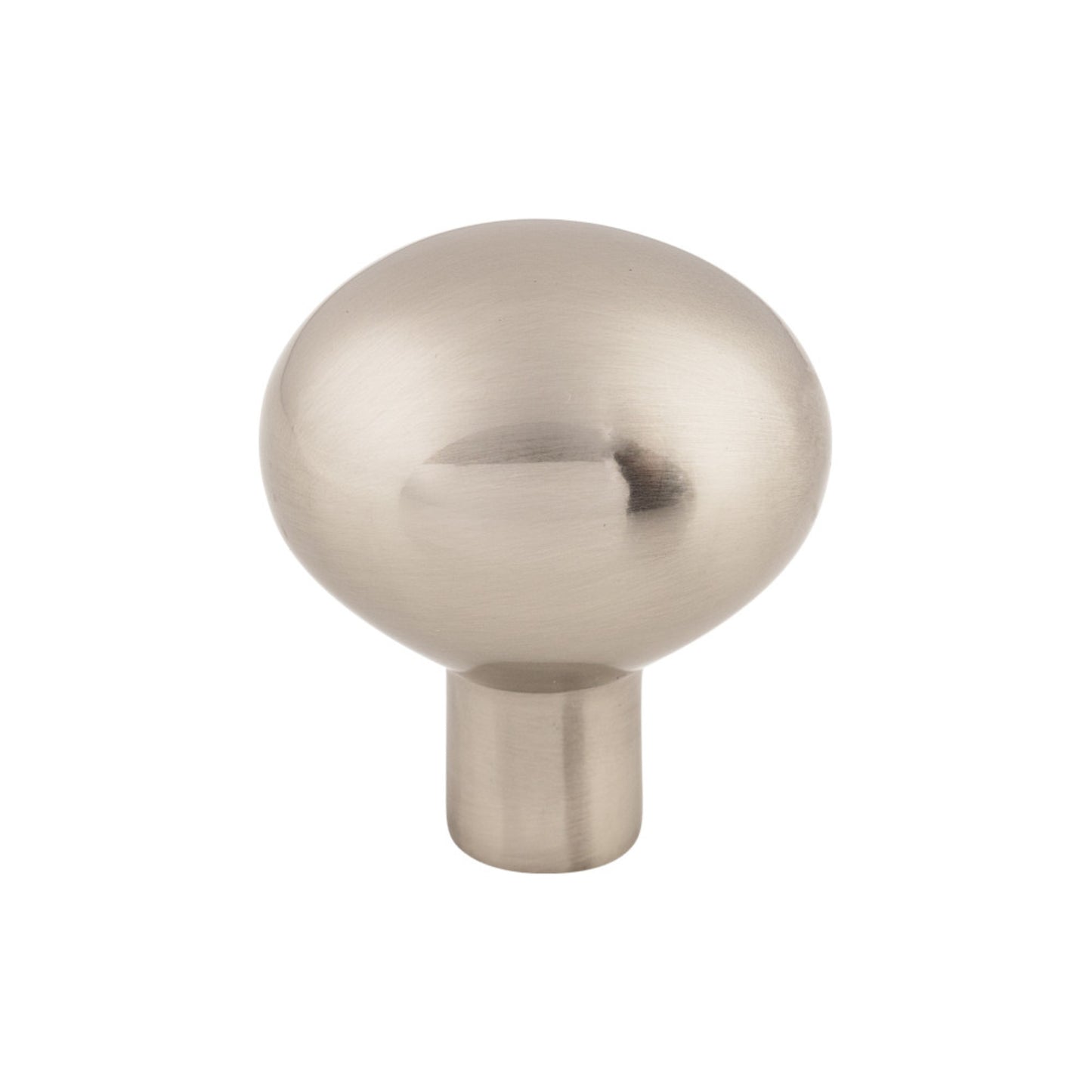 TOP KNOBS M2068 Aspen II Large Egg 1 7/16" Length Oval Knob - Brushed Satin Nickel
