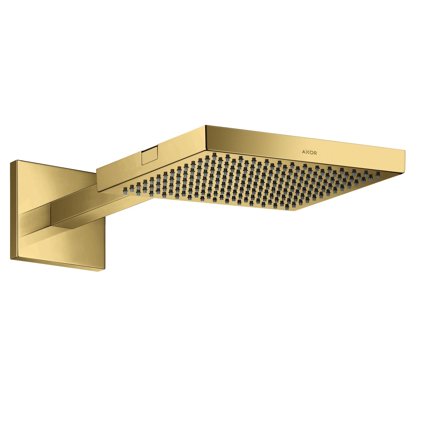 AXOR ShowerSolutions Showerhead 240 1-Jet with Showerarm Trim, 2.5 GPM in Polished Gold Optic