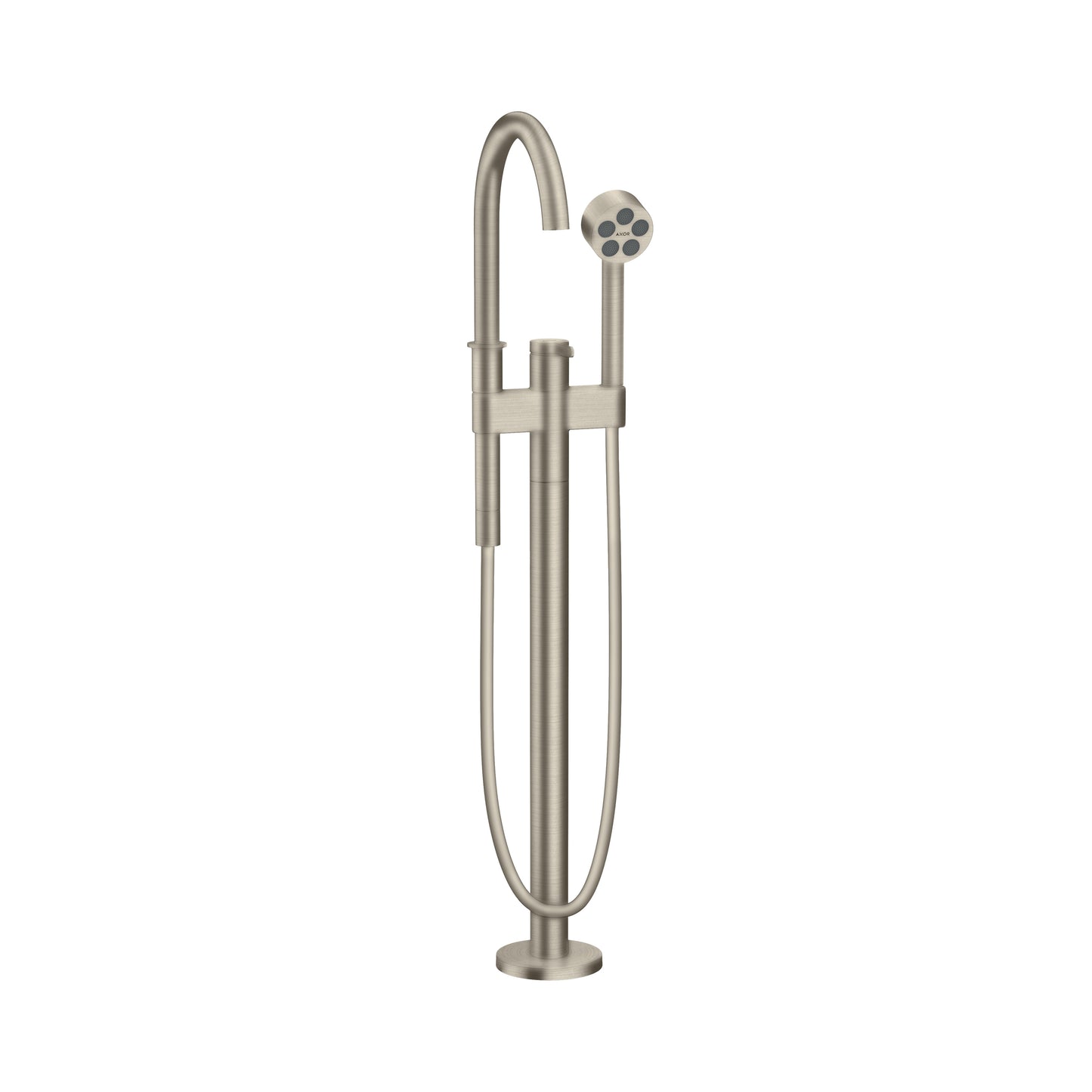 AXOR ONE Freestanding Tub Filler Trim with 1.75 GPM Handshower in Brushed Nickel
