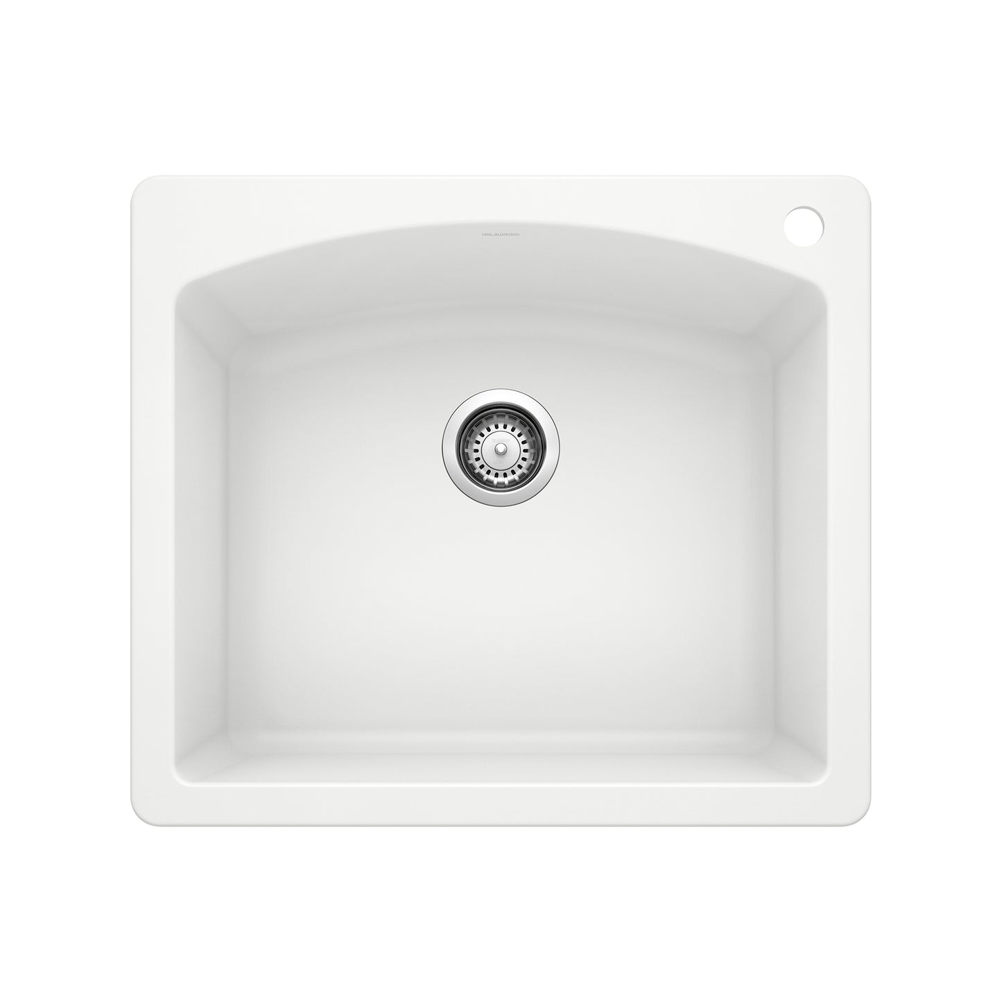 BLANCO 440211 Diamond Diamond SILGRANIT 25" Single Bowl Dual Mount Kitchen Sink - White in White