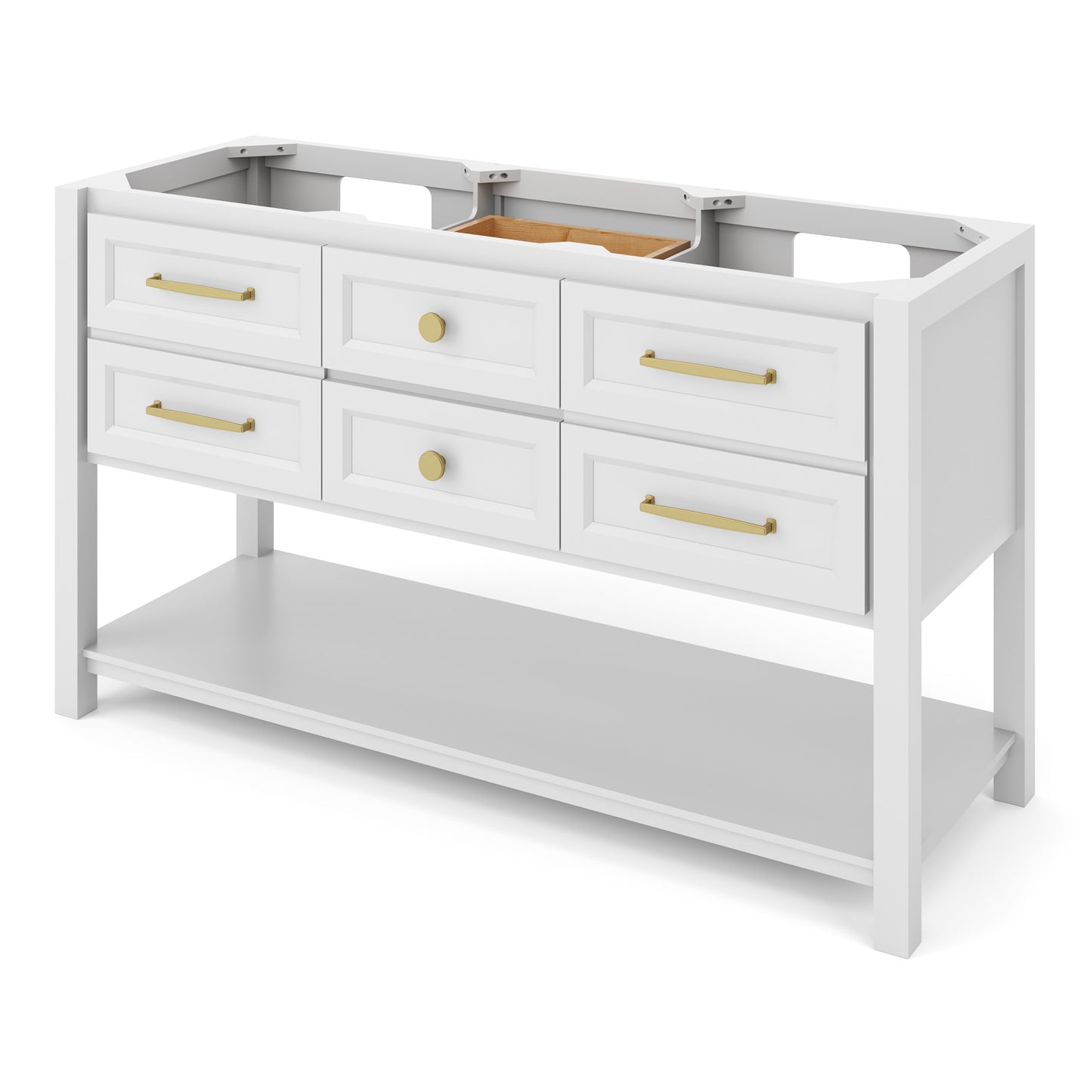JEFFREY ALEXANDER VN2KIP-60-WH-NT 60" White Kipling Vanity - White