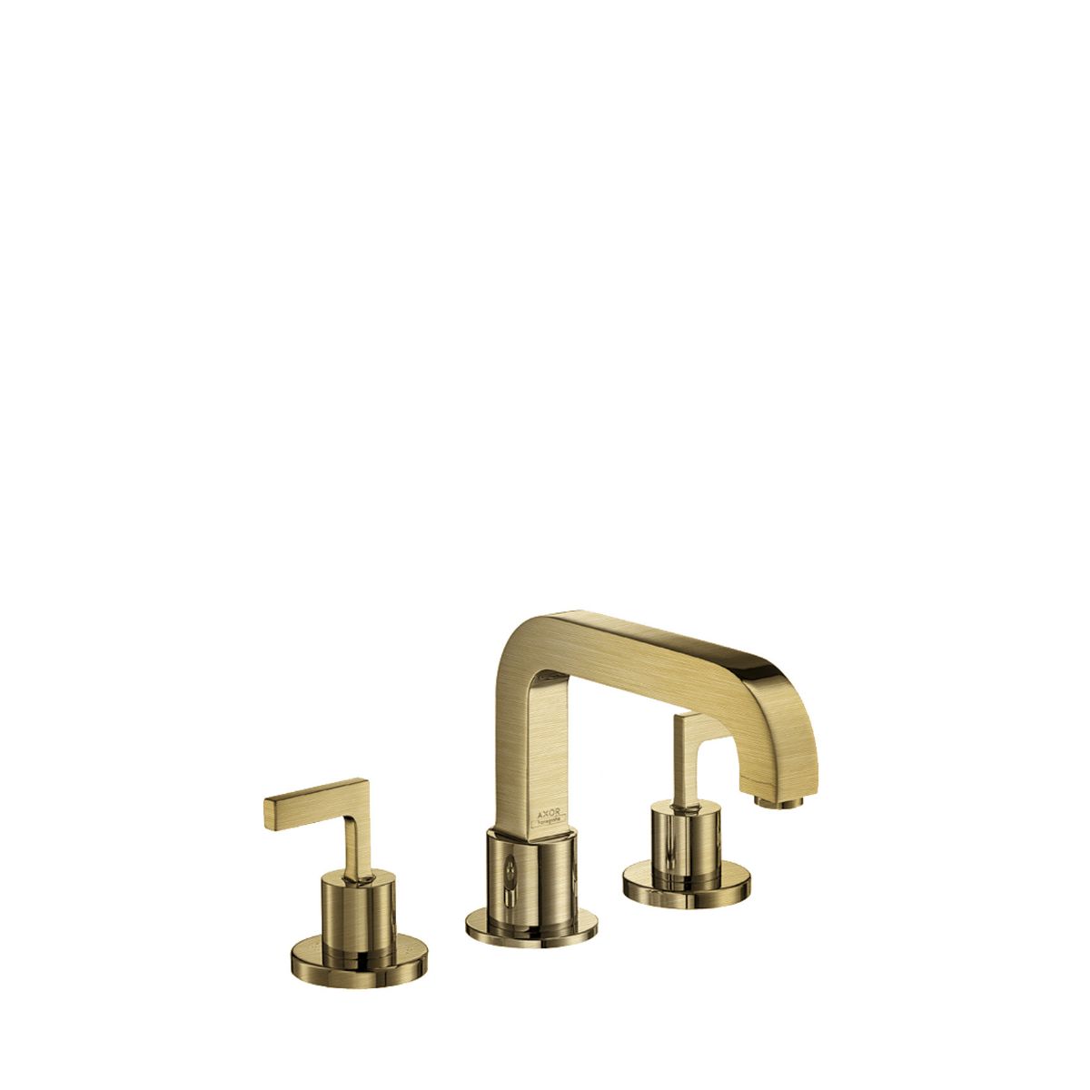 AXOR Citterio 3-Hole Roman Tub Set Trim- Lever Handles in Brushed Gold Optic