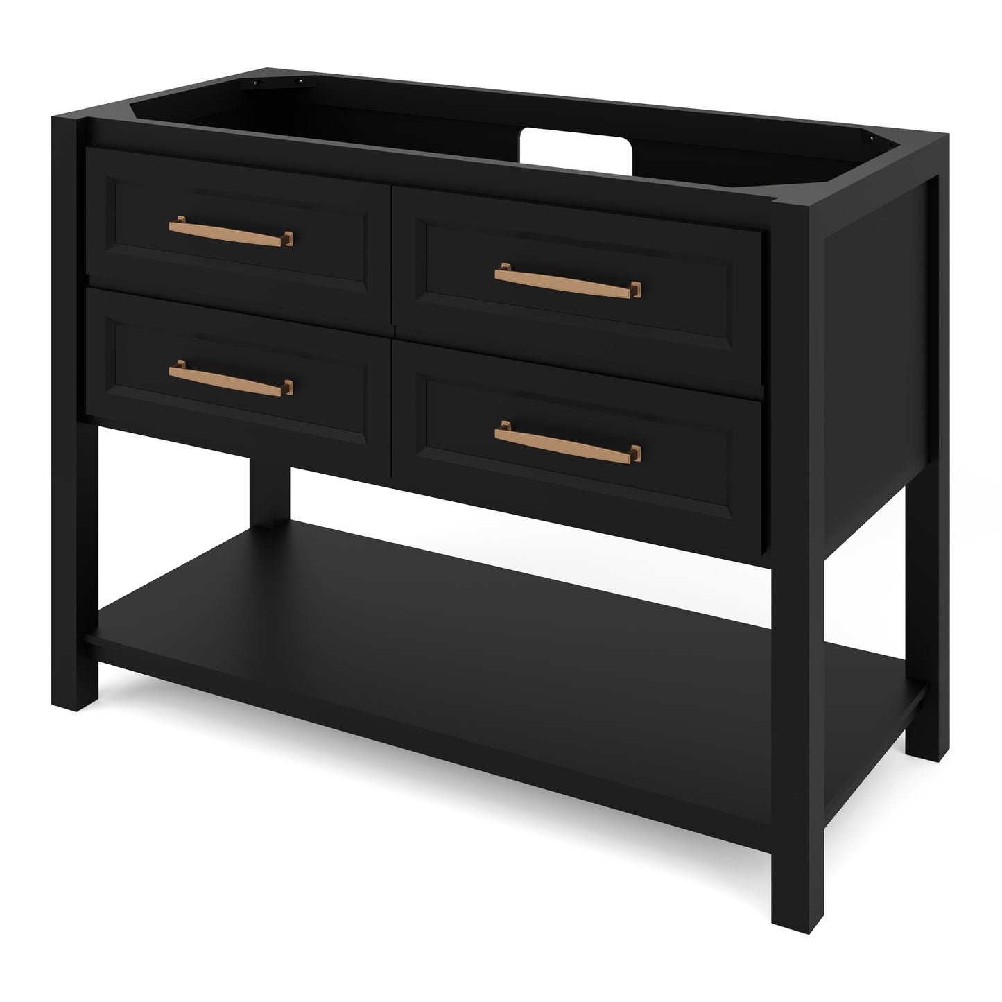 JEFFREY ALEXANDER VN2KIP-48-BK-NT 48" Blue Steel Kipling Vanity - Black