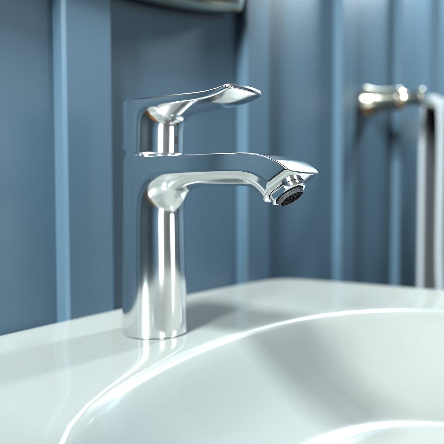 HANSGROHE 31204001 Chrome Metris Modern Single Hole Bathroom Faucet 1 GPM