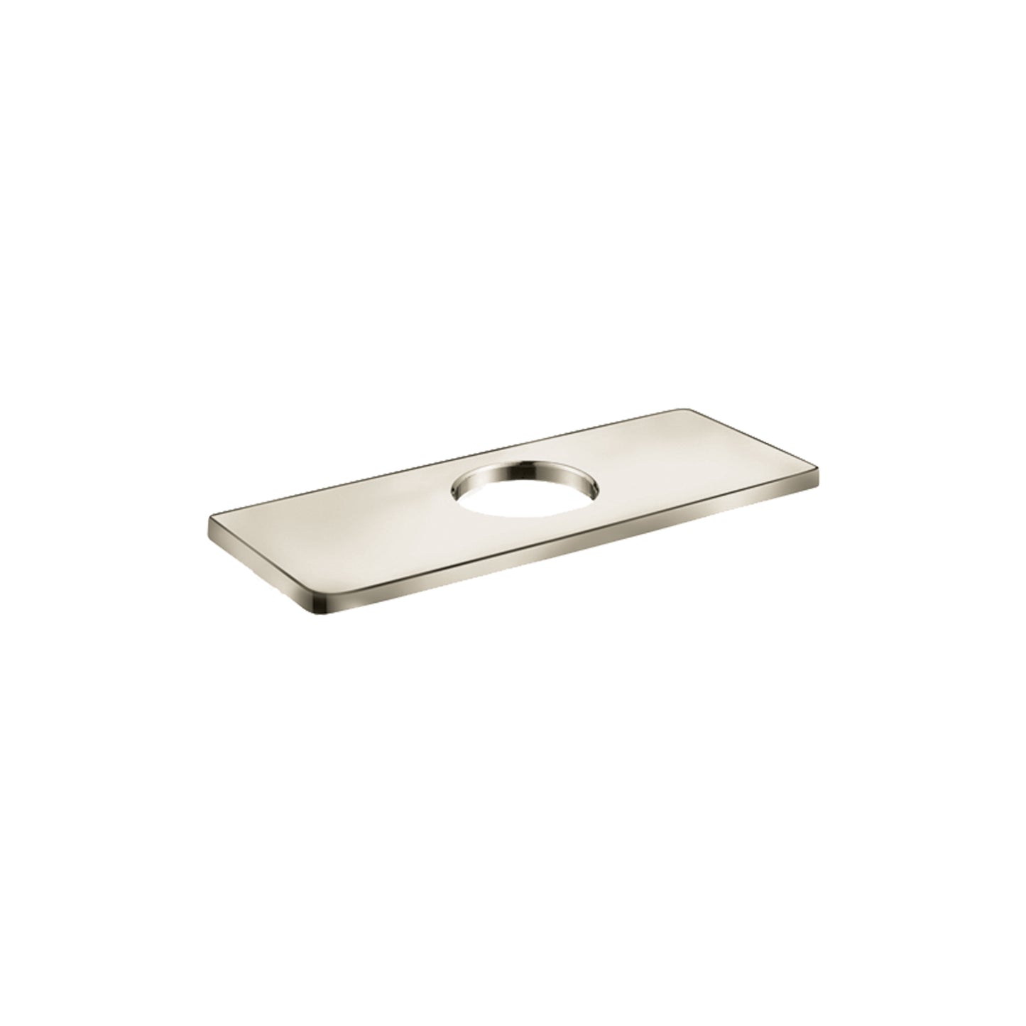HANSGROHE 4565830 E&S Accessories Base Plate for Modern Single-Hole Faucets, 6" in Polished Nickel