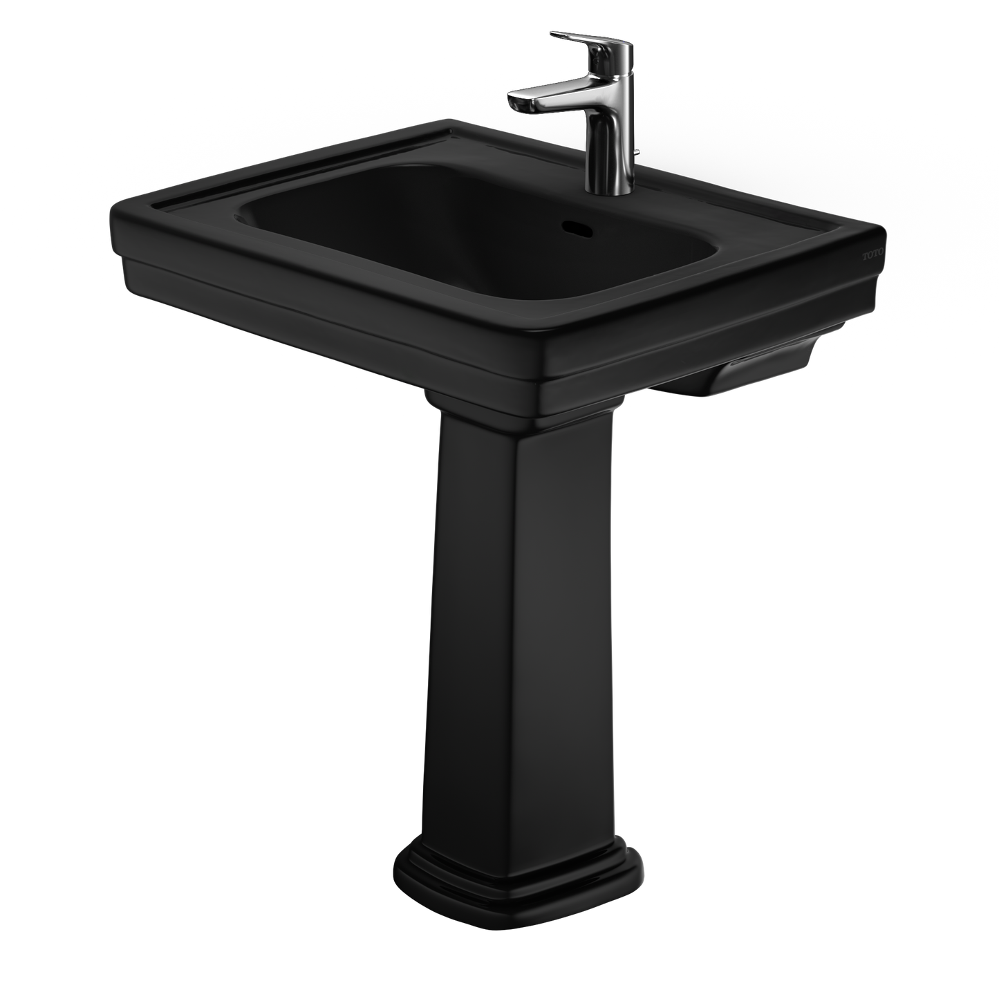 TOTO LPT530N#51 Promenade 27-1/2" X 22-1/4" Rectangular Pedestal Bathroom Sink For Single Hole Faucets - Ebony