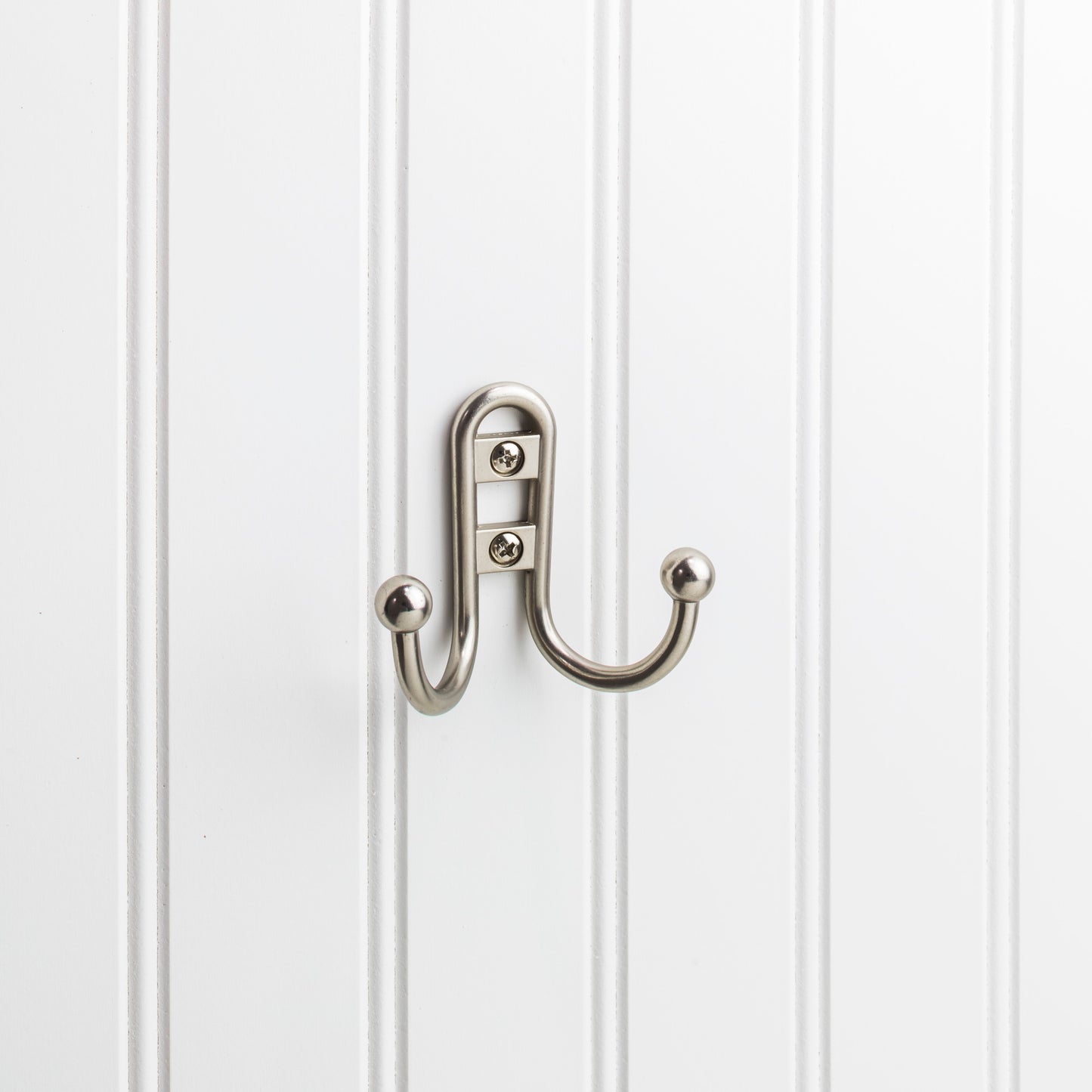 ELEMENTS YD25-256SN Elements Wall Double Hook - Satin Nickel