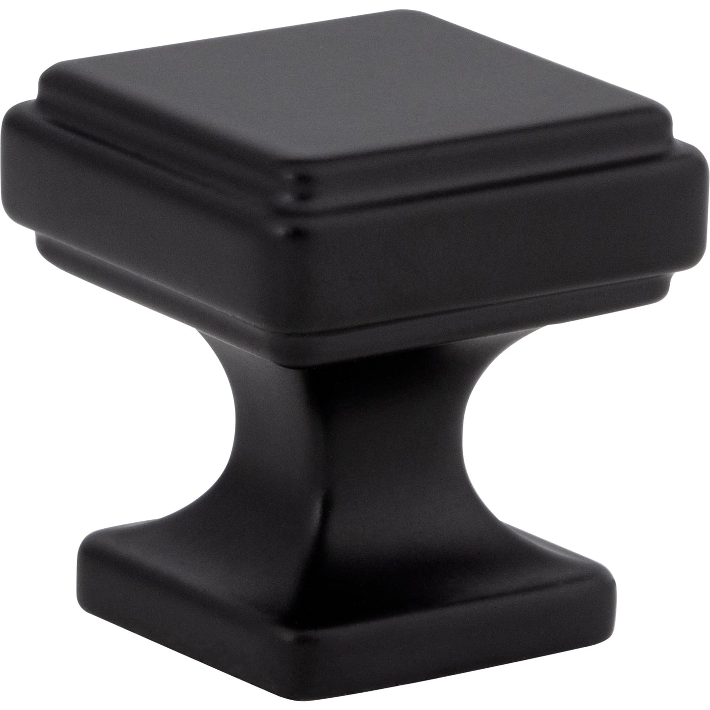 ATLAS A200-BL Kate 1 1/8" Length Square Knob - Matte Black