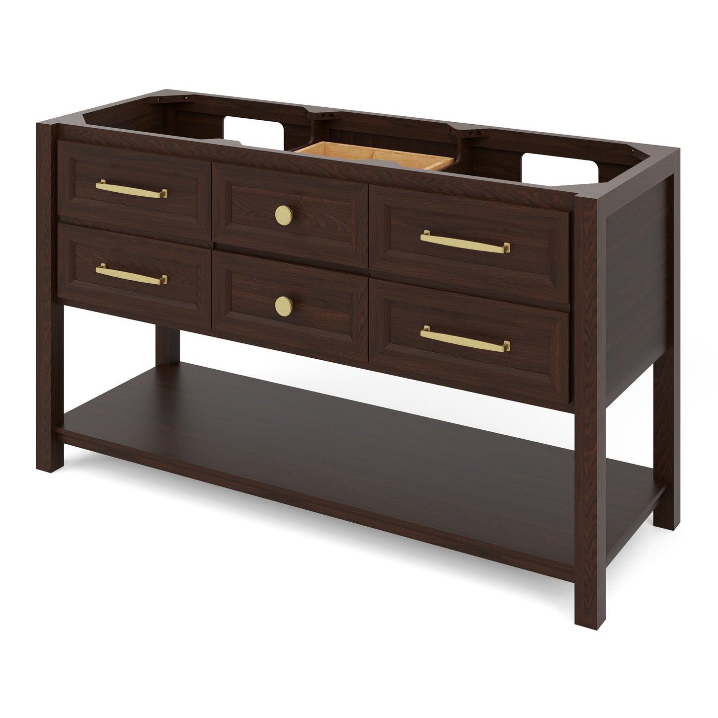 JEFFREY ALEXANDER VN2KIP-60-DW-NT 60" Dark Walnut Kipling Vanity - Dark Walnut