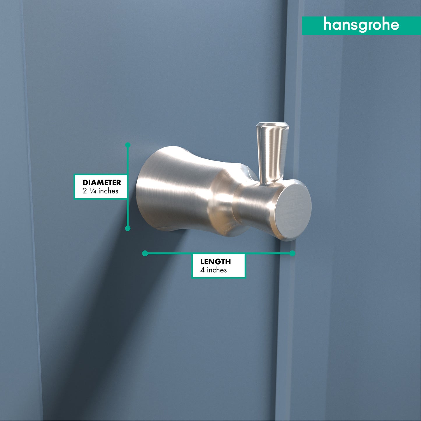 HANSGROHE 04788820 Brushed Nickel Joleena Transitional Single Hook