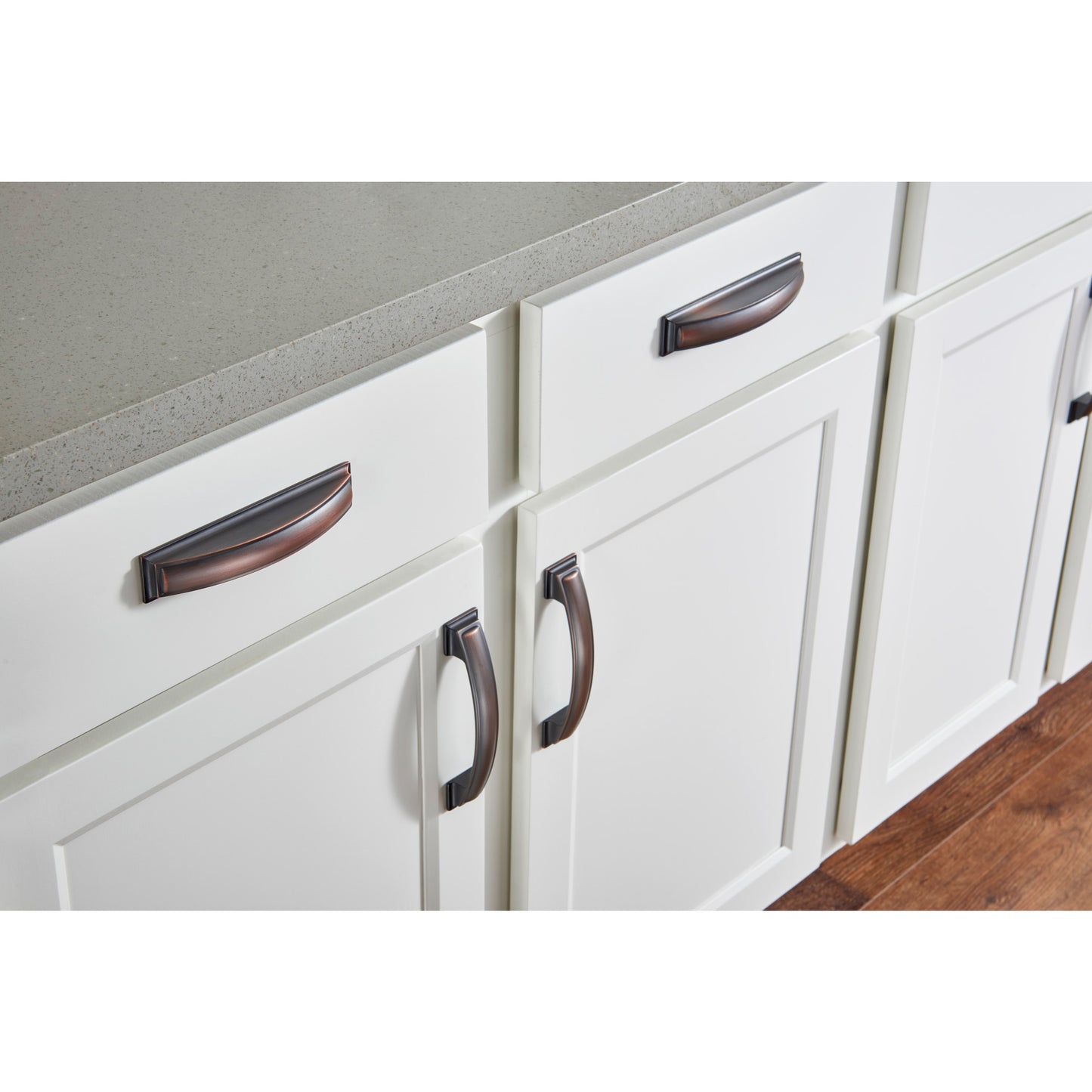 JEFFREY ALEXANDER 435DBAC Annadale 1-1/4" Length Square Knob - Brushed Oil Rubbed Bronze