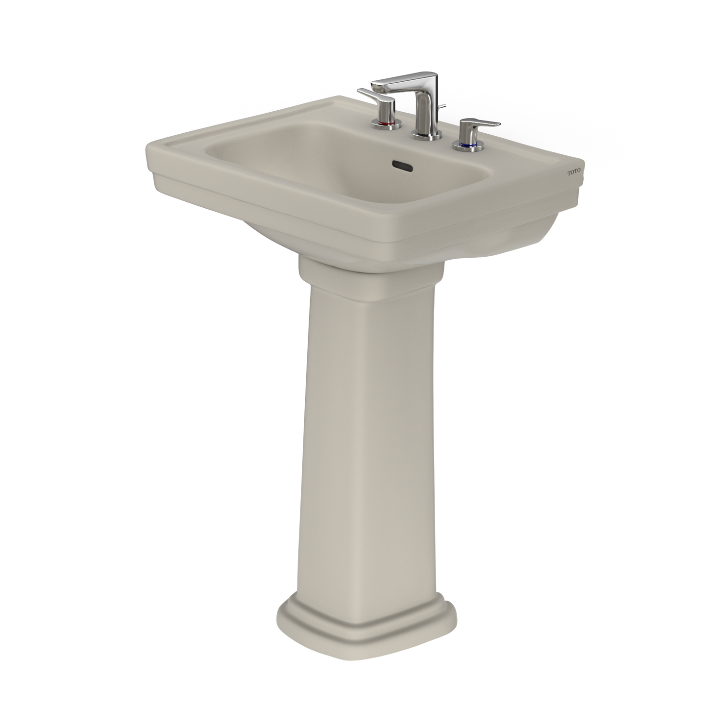TOTO LPT532.8N#03 Promenade 24" X 19-1/4" Rectangular Pedestal Bathroom Sink For 8 Inch Center Faucets - Bone