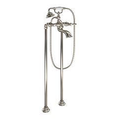 MOEN S22110BN Weymouth Two-Handle Tub Filler Includes Hand Shower - Brushed Nickel