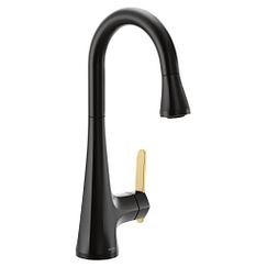 MOEN S6235BL Sinema One-Handle Pulldown Bar Faucet In Matte Black