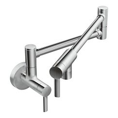 MOEN S665 Modern Pot Filler Two-Handle Kitchen Faucet In Chrome