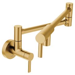 MOEN S665BG Modern Pot Filler One-Handle Kitchen Faucet - Brushed Gold