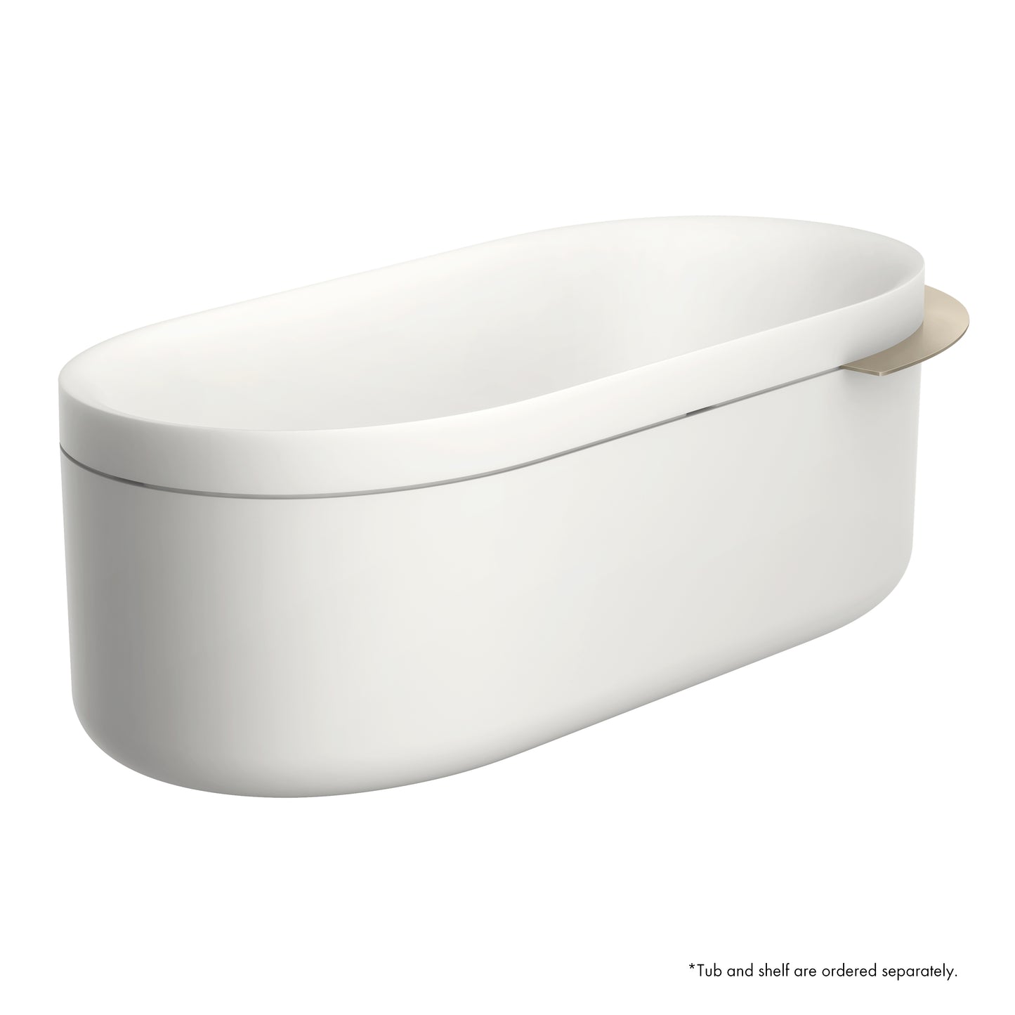 AXOR Suite Tubs Round with Pop-Up Drain, 74 1/8" in Brushed Nickel