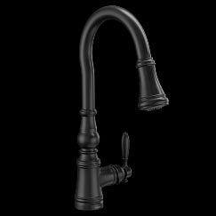 MOEN S73004BL Weymouth One-Handle Pulldown Kitchen Faucet In Matte Black